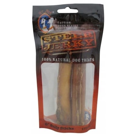Qt Dog QT Dog 3598 2 Piece Steer Jerky 6 Premium Bully Sticks 3598